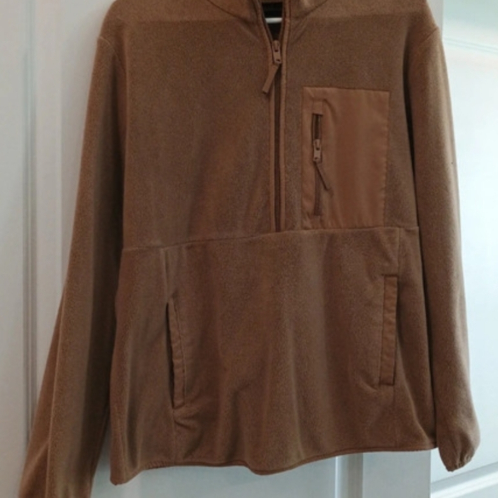 Women's Half-Zip Fleece Pullover - Brown